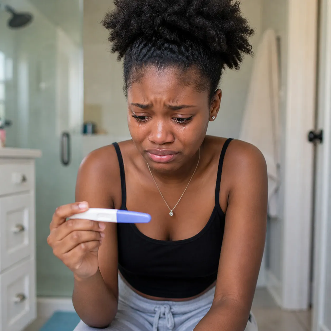 Woman in a calm, supportive healthcare setting